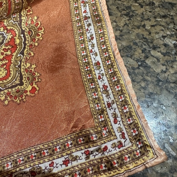 Silk Scarf Copper Colour - Picture 4 of 4